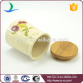 YSca0032-01-1 Keramik Küchenkanister mit Holzdeckel